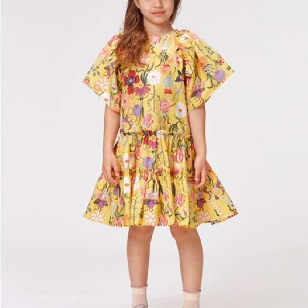 Molo Vibrant Floral Yellow Dress